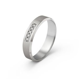 Ženska burma od belog zlata sa cirkonima širine 4.5 mm ŽBC70-01