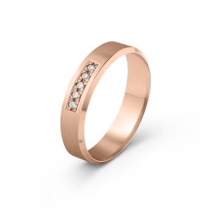 Ženska burma od roze zlata sa dijamantima širine 4.5 mm ŽBD70-03