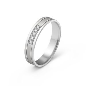 Ženska burma od belog zlata sa dijamantima širine 4 mm ŽBD72-01