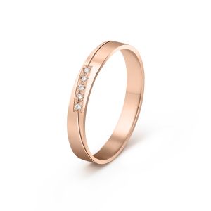 Ženska burma od roze zlata sa cirkonima širine 3 mm ŽBC73-03
