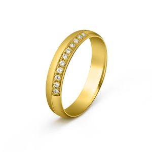 Ženska burma od žutog zlata sa cirkonom širine 4 mm ŽBC76-02