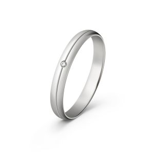Ženska burma od belog zlata sa dijamantom širine 3 mm ŽBD83-01