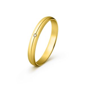 Ženska burma od žutog zlata sa dijamantom širine 3 mm ŽBD83-02
